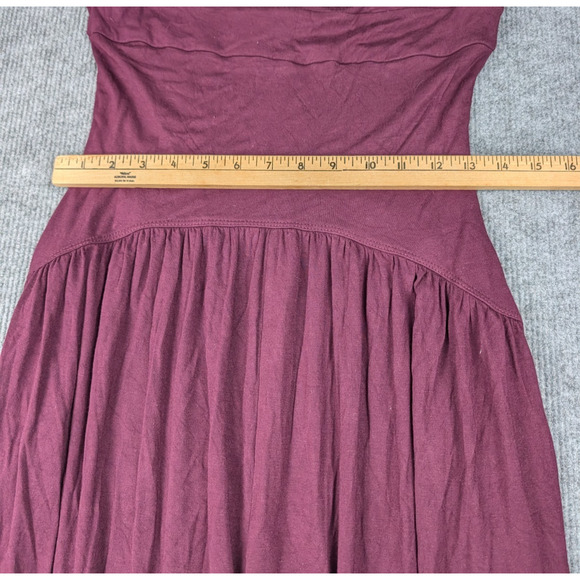 Free People Beach Jumpsuit Womens Small Mora Maroon Strapless Balloon Leg Boho - Picture 4 of 8